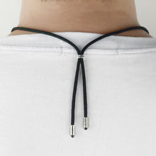 Load image into Gallery viewer, Nylon Rope Necklace (3mm) with Sterling Silver Ends & Slide Lock