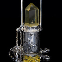 Load image into Gallery viewer, Lagoon Sunlight Rollerball Necklace Series - Citrine on Rain Forest Pattern