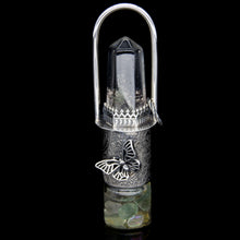 Load image into Gallery viewer, Lagoon Butterfly Rollerball Necklace Series - Phantom on Floral Pattern