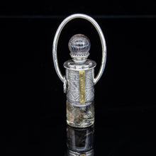 Load image into Gallery viewer, Rollerball Necklace Series - Black Super Seven with Silver Rutilated Quartz