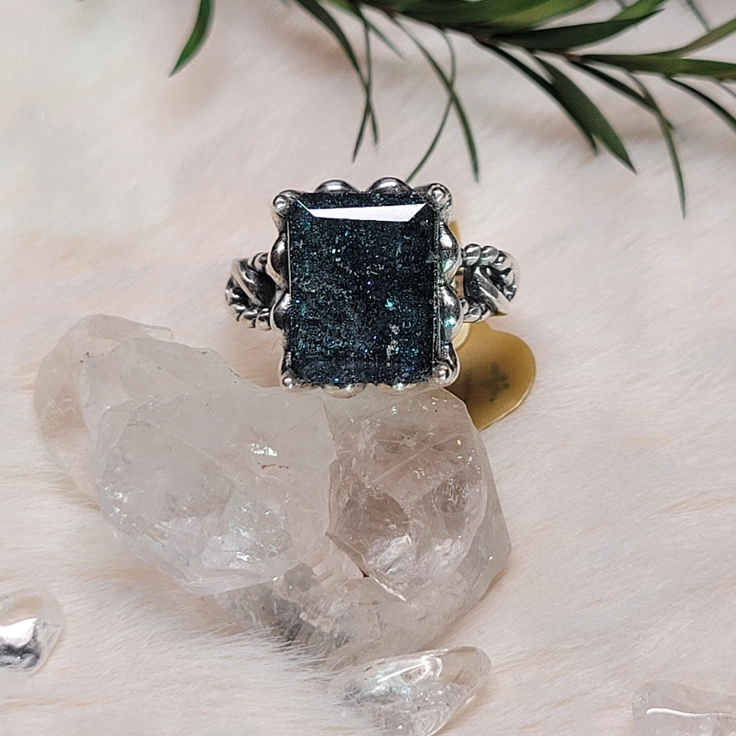 0826 藍金沙S925純銀戒指（不限指圍）