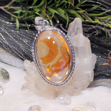 Load image into Gallery viewer, 0977 錦鯉膠花S925純銀吊墜
