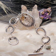 Load image into Gallery viewer, 0923 黑超七黃膠花共生礦S925純銀設計款手鏈
