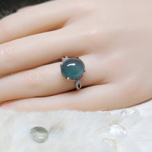 Load image into Gallery viewer, 1139 天空藍翡翠S925純銀戒指（不限指圍）

