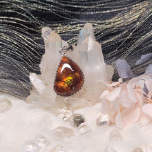 Load image into Gallery viewer, 1028 火瑪瑙S925純銀吊墜
