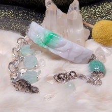 Load image into Gallery viewer, 1088 飄花翡翠S925純銀設計款手鏈
