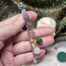 Load image into Gallery viewer, 1061 白玉碧玉球球S925純銀吊墜
