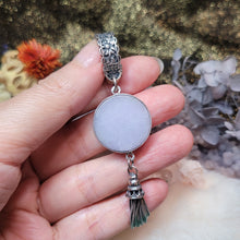 Load image into Gallery viewer, 1249 A貨翡翠紫翡圓餅銀吊墜
