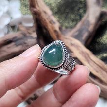 Load image into Gallery viewer, 1297 A貨翡翠藍水定製款925銀戒指
