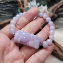 Load image into Gallery viewer, 0095 天然緬甸A貨翡翠紫翡手串
