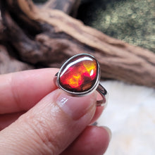 Load image into Gallery viewer, 0526 紅班彩925銀戒指（不限指圍）
