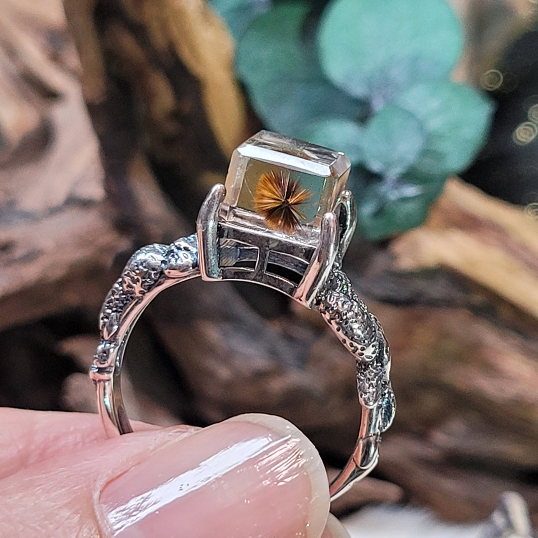 0535 銳鈦礦925銀戒指（不限指圍）