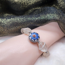 Load image into Gallery viewer, 1196 青金綠松石白水晶手串
