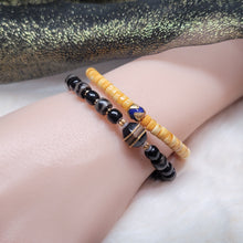 Load image into Gallery viewer, 1191 18K青金無相佛隔珠蜜蠟手串
