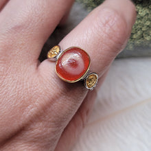 Load image into Gallery viewer, 1146 紅肉一眼黃財神戒指
