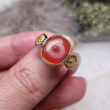 Load image into Gallery viewer, 1146 紅肉一眼黃財神戒指
