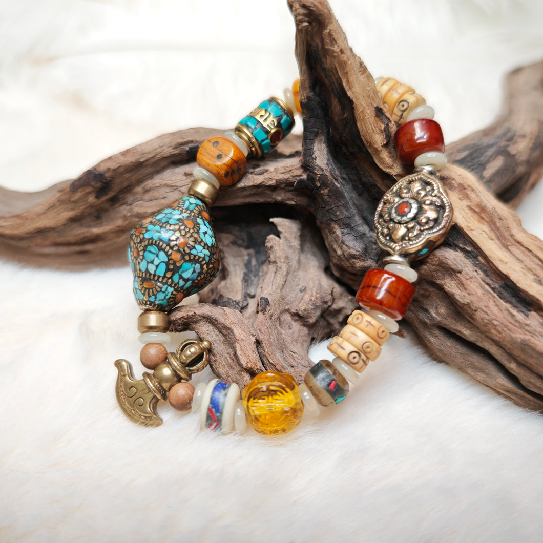 1092 銅製復古多寶手串