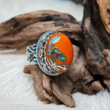 Load image into Gallery viewer, 0855  蜜蠟鑲嵌重工設計戒指
