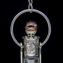 Load image into Gallery viewer, Fountain Gem Rollerball Necklace Series - Phantom and Tourmaline on Floral Pattern
