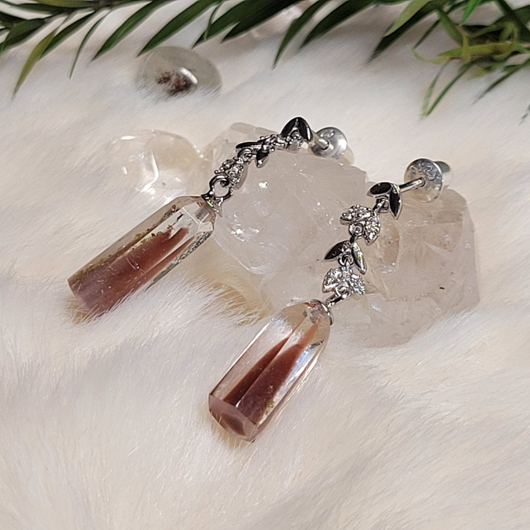 0380 紅兔毛S925純銀耳環