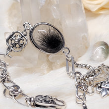 Load image into Gallery viewer, 0646 黑髮晶S925純銀設計款手鏈
