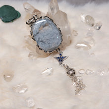 Load image into Gallery viewer, 0798 星光藍兔毛設計款S925純銀吊墜
