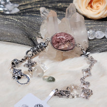 Load image into Gallery viewer, 0753 粉幽灵晶中晶S925純銀設計款手鏈
