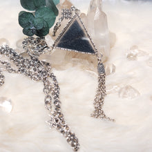 Load image into Gallery viewer, 0791 藍金沙三角形S925純銀吊墜
