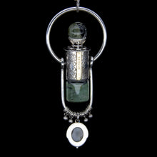 Load image into Gallery viewer, Fountain Gem Rollerball Necklace Series - Phantom and Labradorite on Floral Pattern

