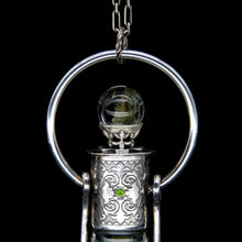 Load image into Gallery viewer, Fountain Gem Rollerball Necklace Series - Phantom and Labradorite on Floral Pattern
