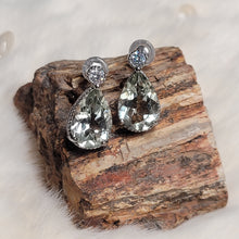 Load image into Gallery viewer, 0476 綠水晶S925純銀耳環
